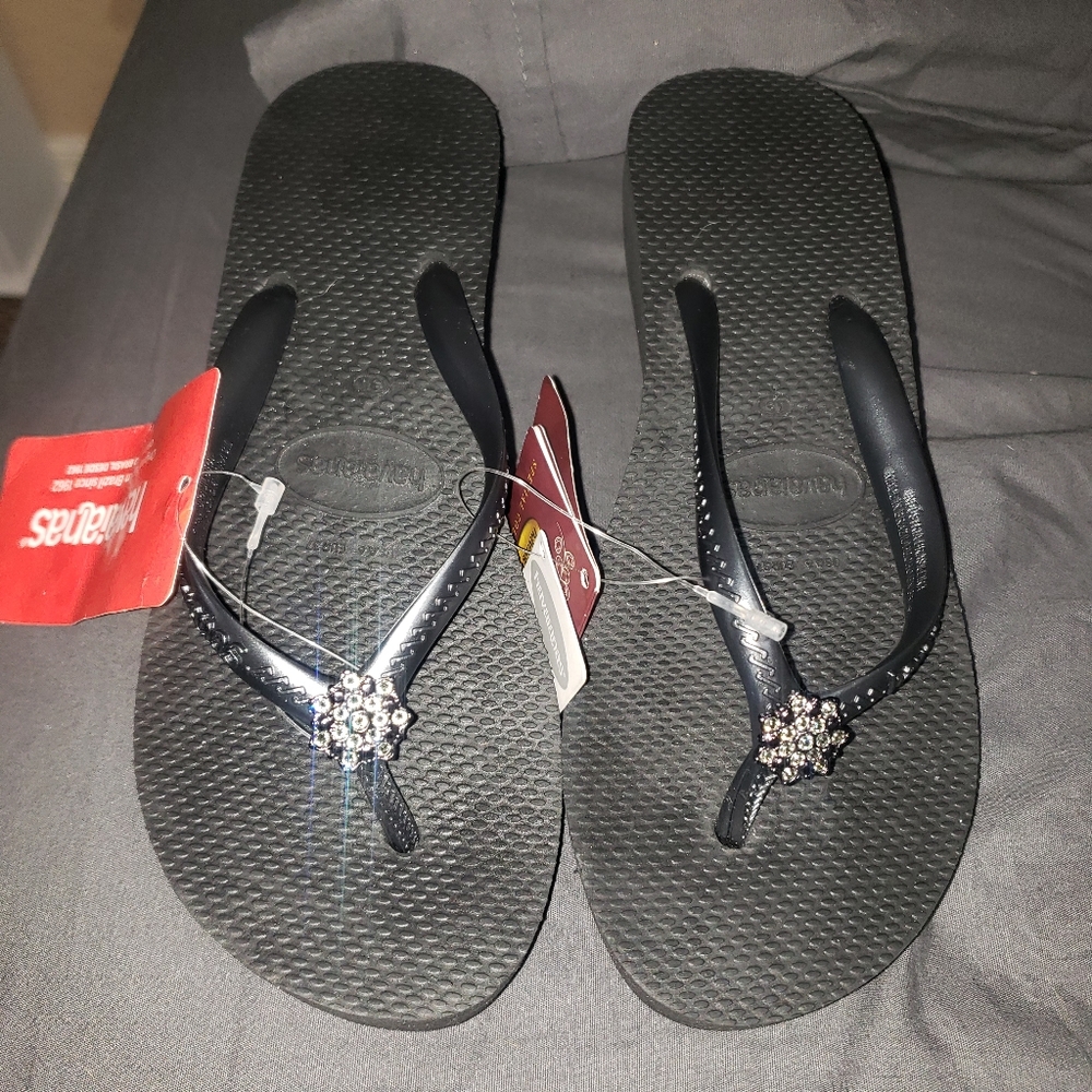 Havaianas Black Flip Flop Sandals